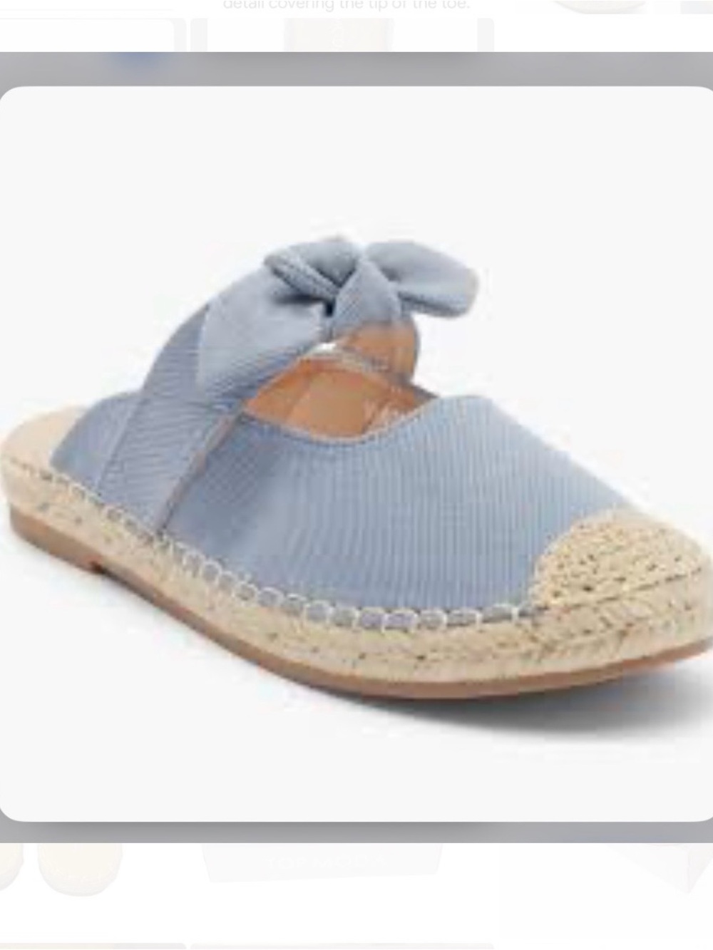 🆕- Top Moda Blue/Denim Espadrille Mules - Size 8